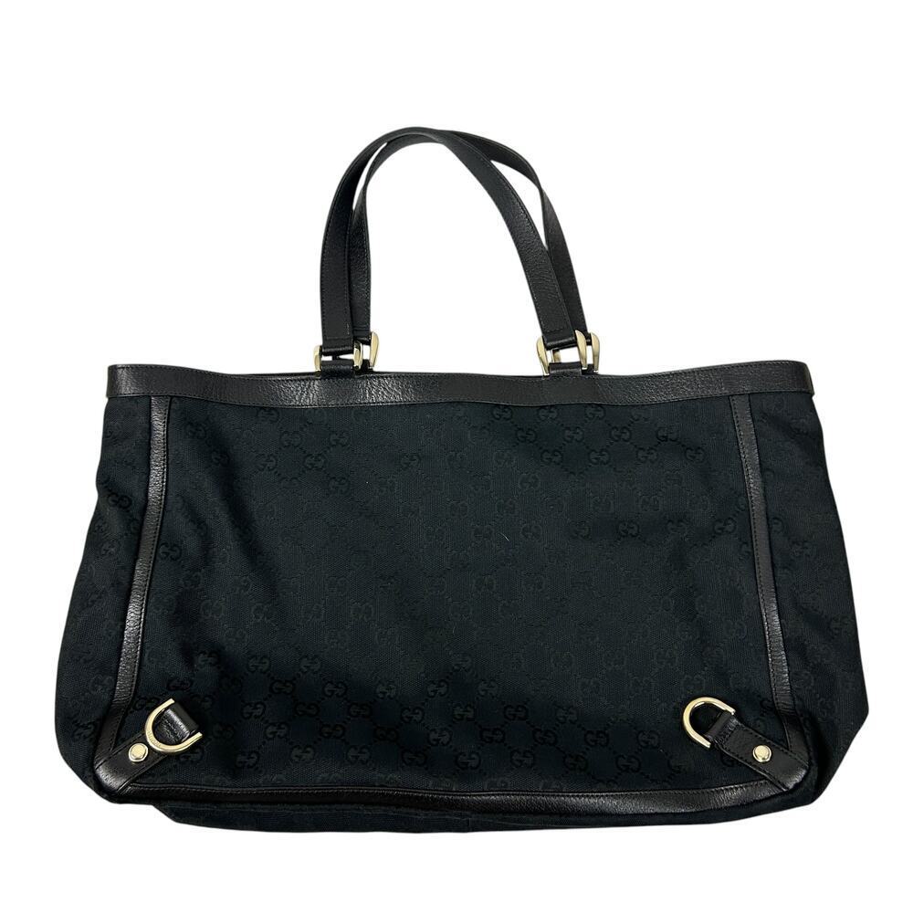 Gucci Black GG Monogram Top Handle Abbey East West Tote Bag - Picture 3 of 10